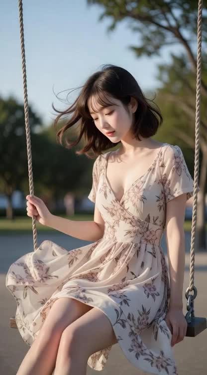 ブランコに乗っているだけだよ？？ のサムネイル