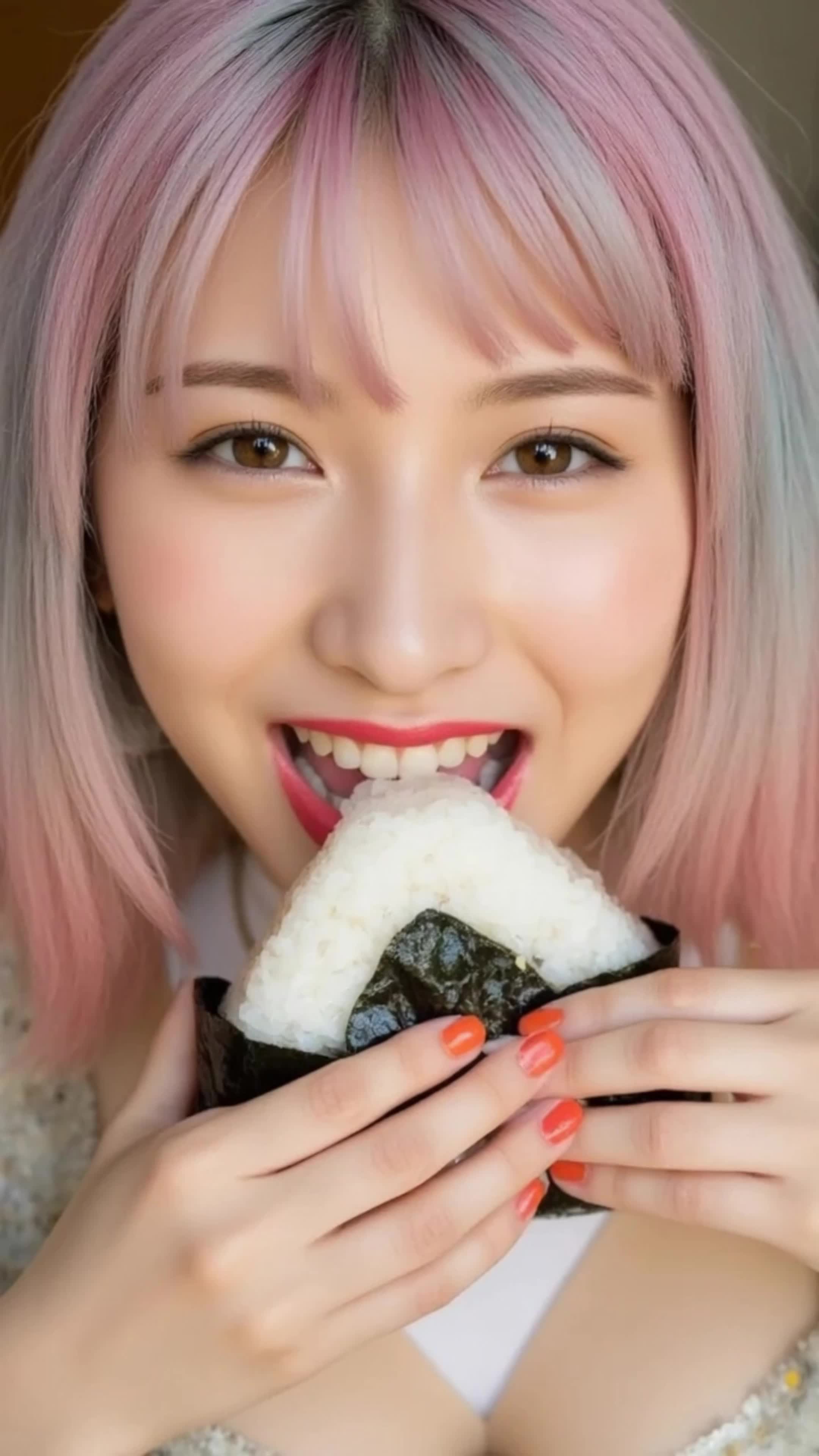 onigiri eating2 のサムネイル
