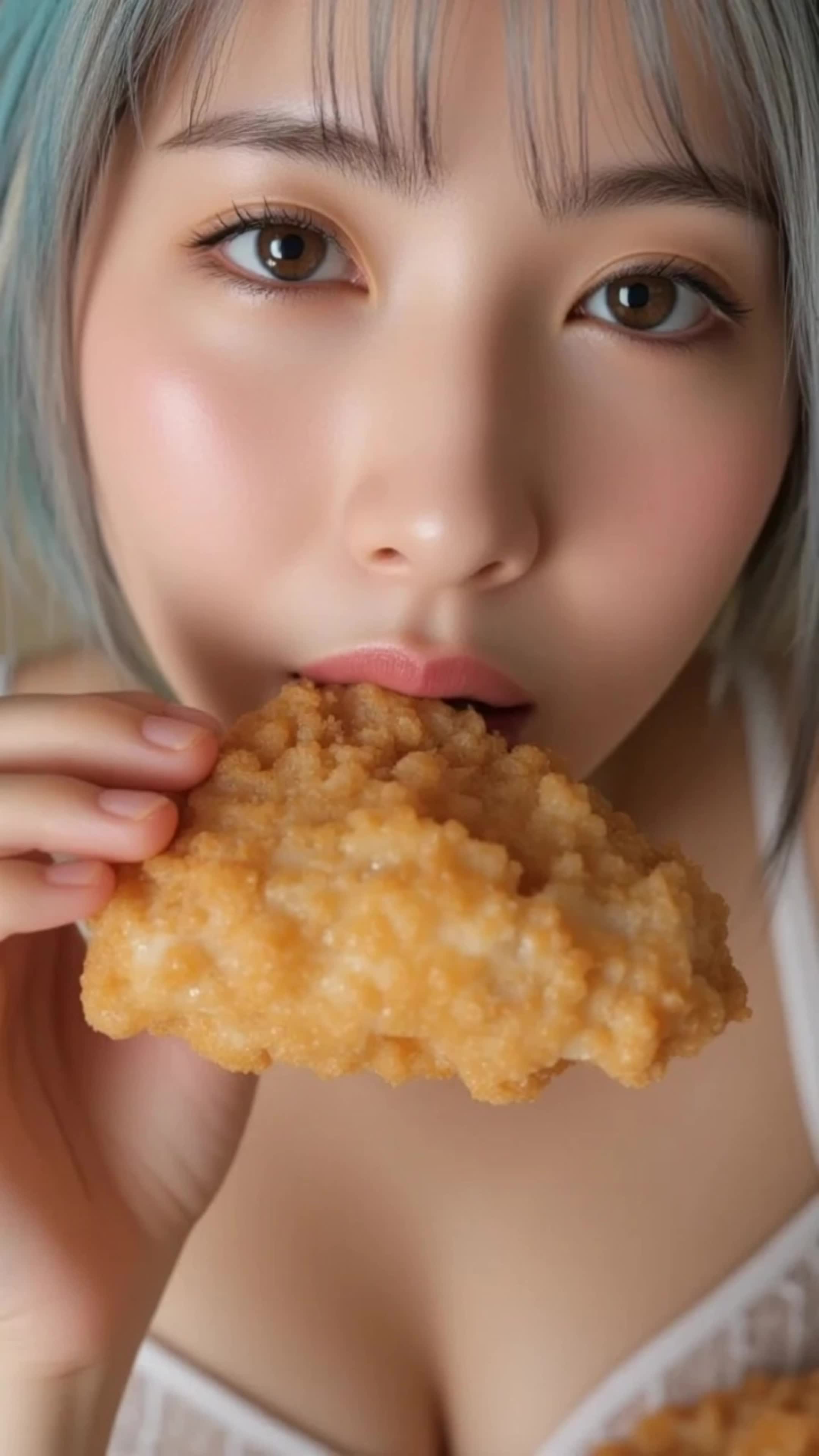 fried food eating のサムネイル