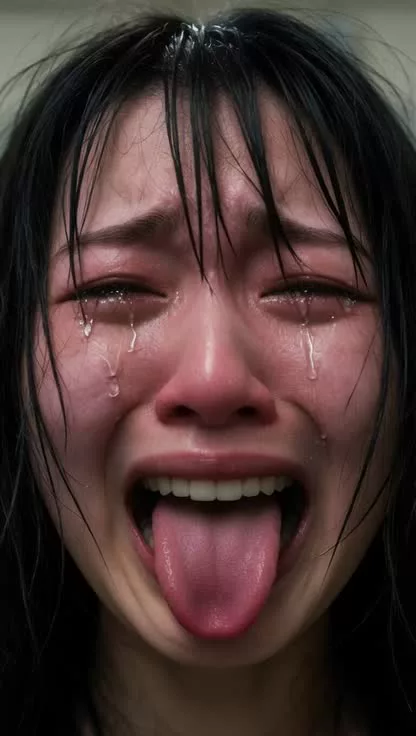 めちゃくちゃ嫌そうにペロペロ