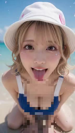 可愛すぎるビキニギャルが笑顔でチンポを咥え込む のサムネイル