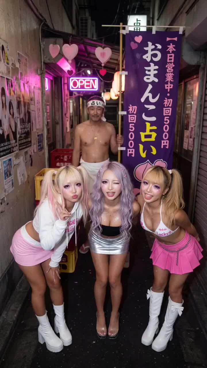 【AIえち動画】【夢の職業】おまんこ占い師はギャルに大人気????