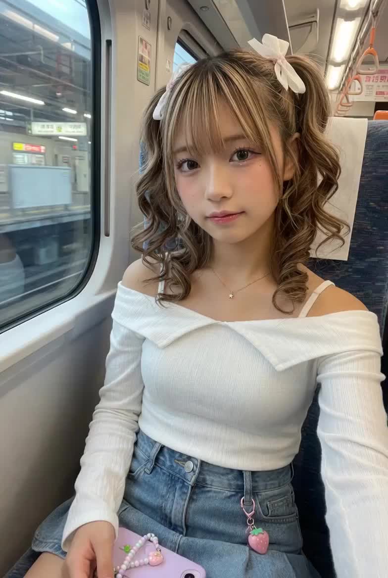 電車の中でギャル？と… のサムネイル