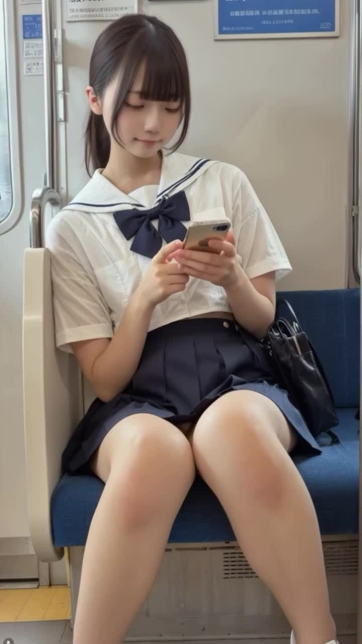 ノーパンJKと電車セックス❤️無料版 のサムネイル