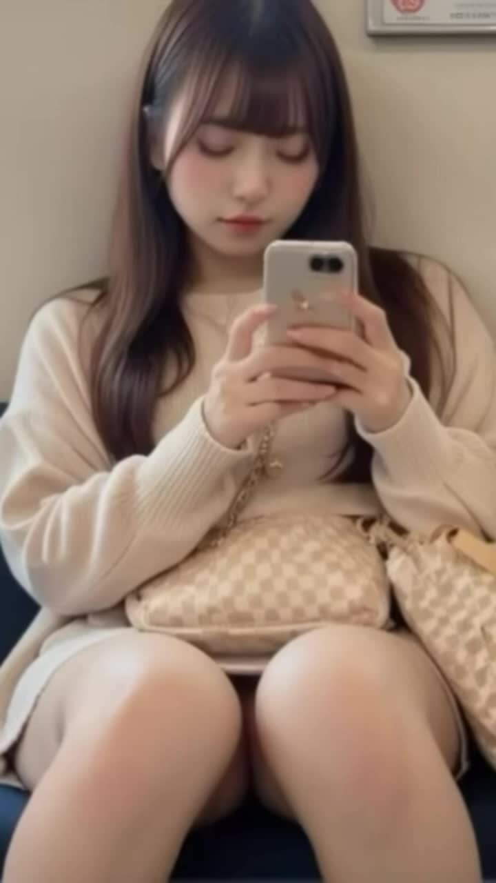 ノーパン露出美女と電車アナルセックス🚃❤️ のサムネイル