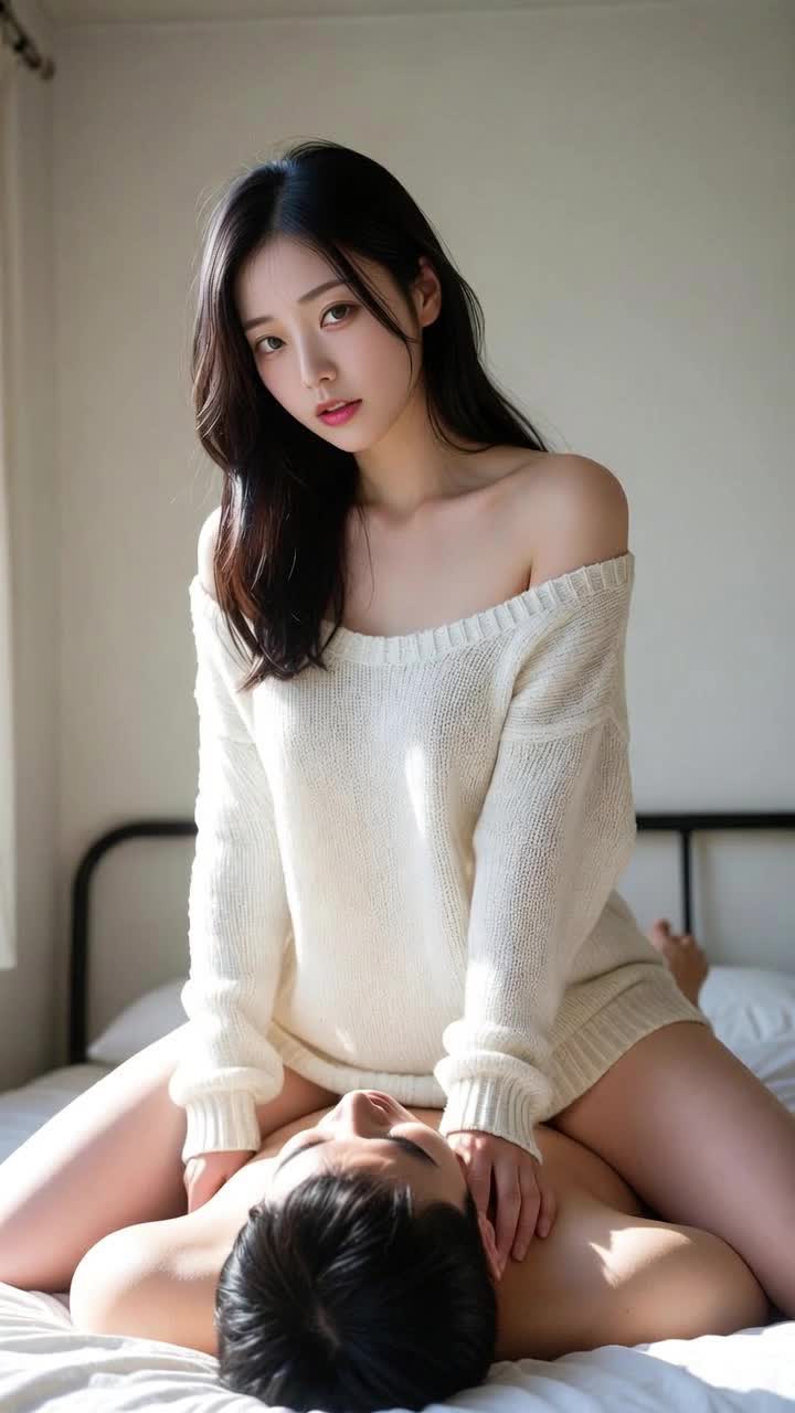 美女との騎乗位セックス のサムネイル