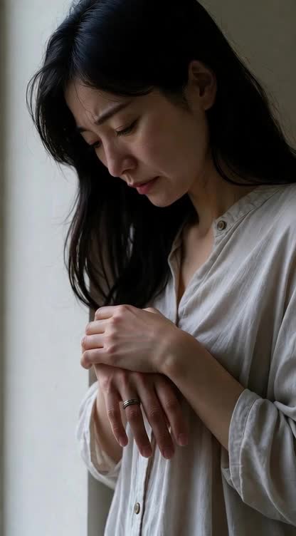 熟女　悩んだ末脱ぎます のサムネイル