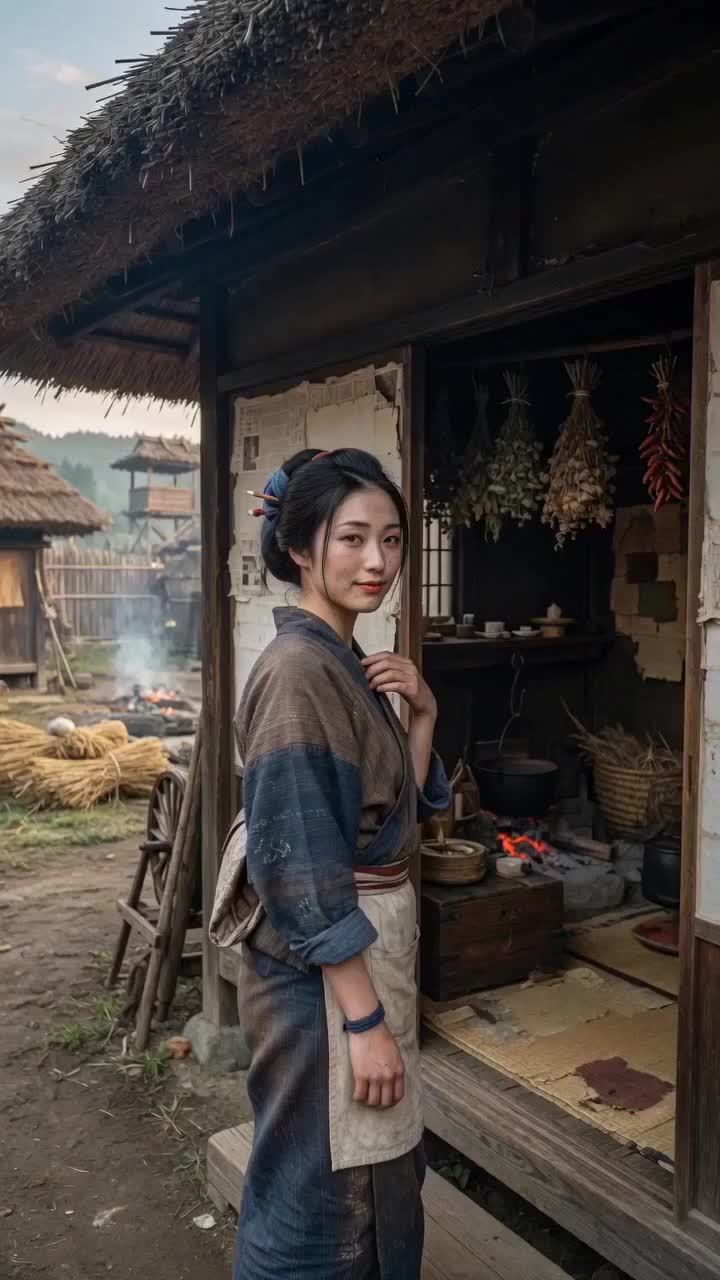 夫を誘惑する戦国時代の農民妻 のサムネイル