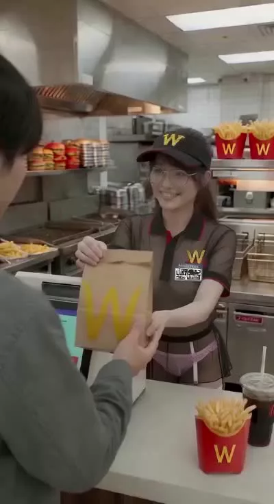 ハンバーガーのお姉さん