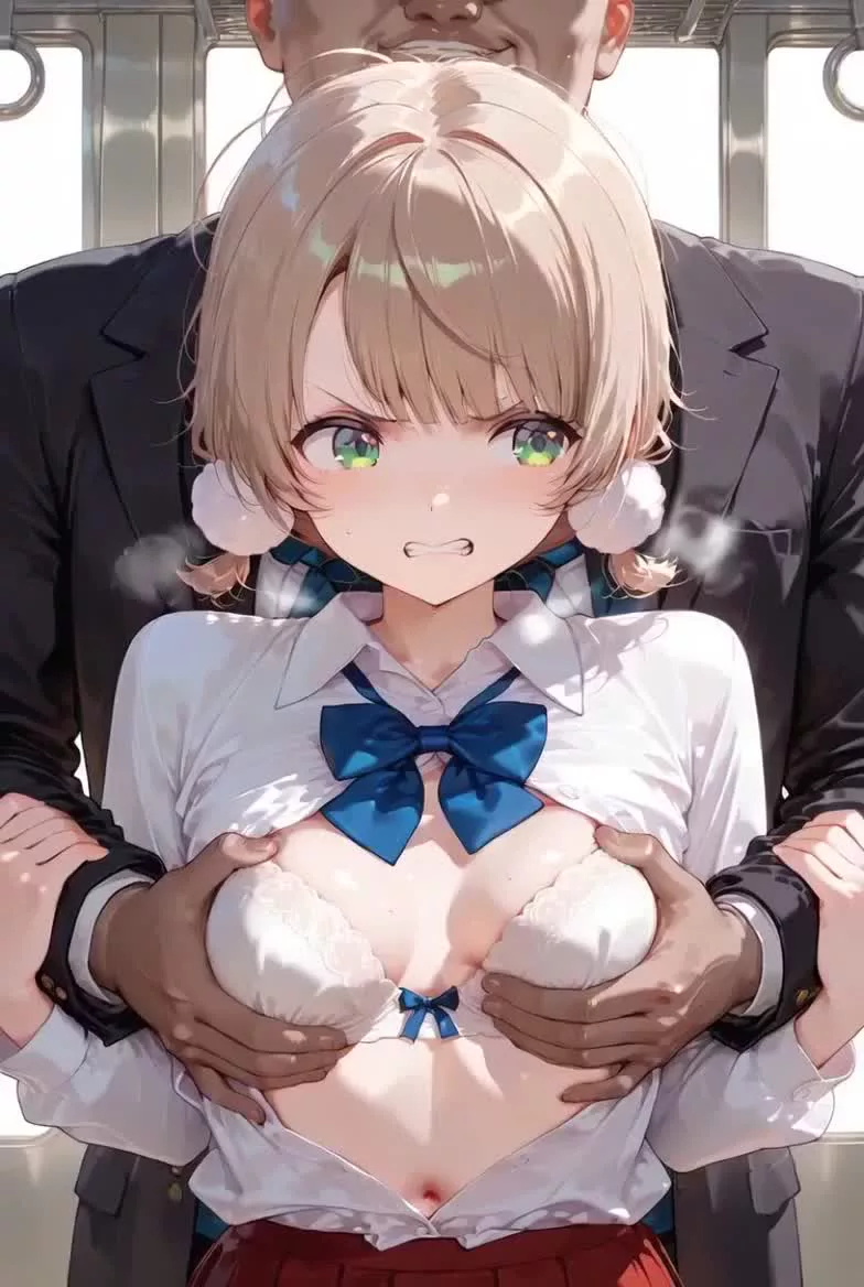しぐれういに似たキャラが痴漢に揉まれる