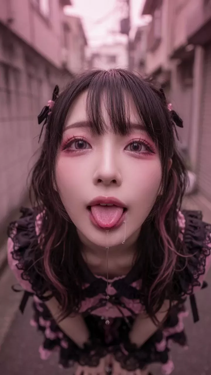 地雷系美女とキス