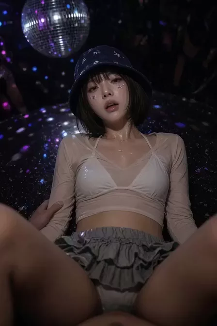 美女がクラブで