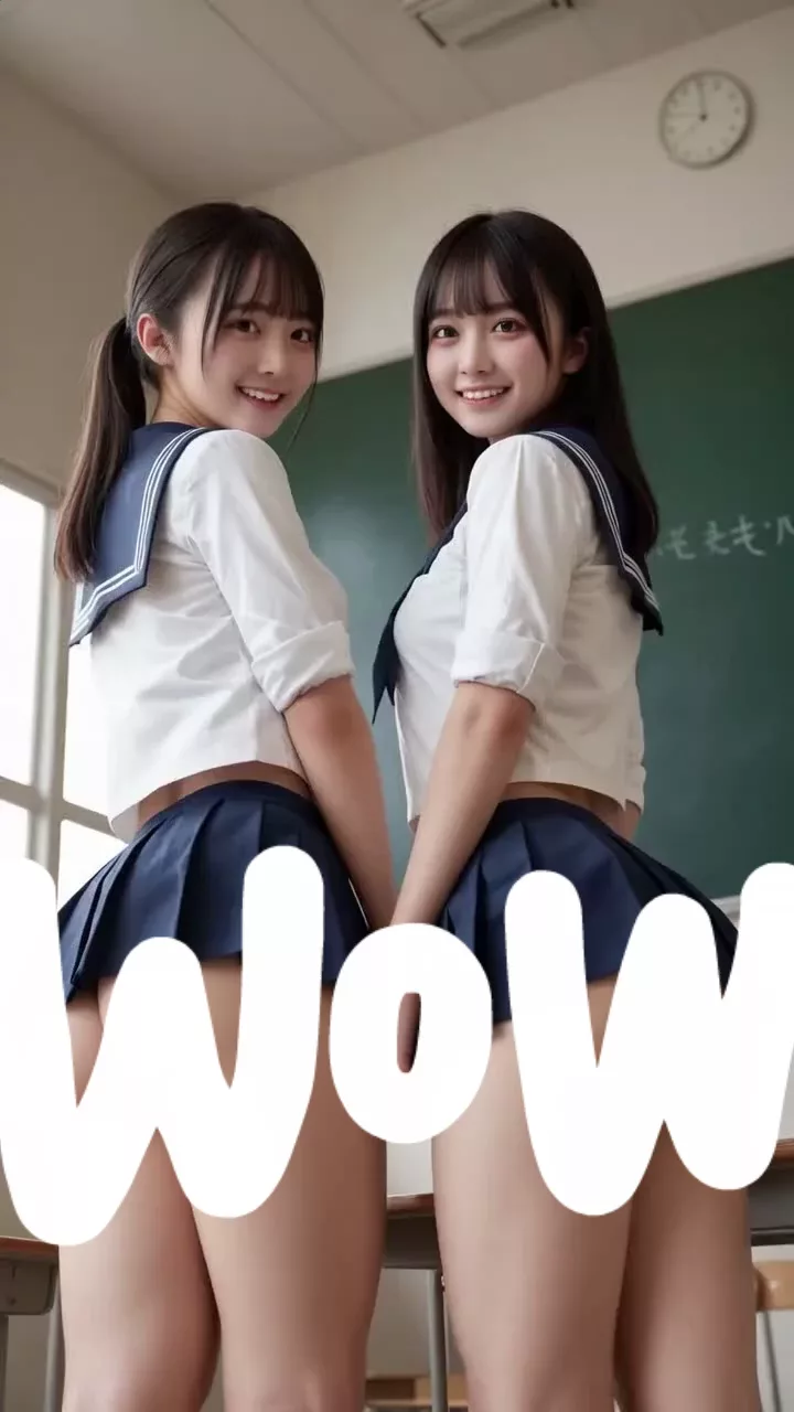 【サンプル】モザ無しノーパン腰振りJK⭐︎