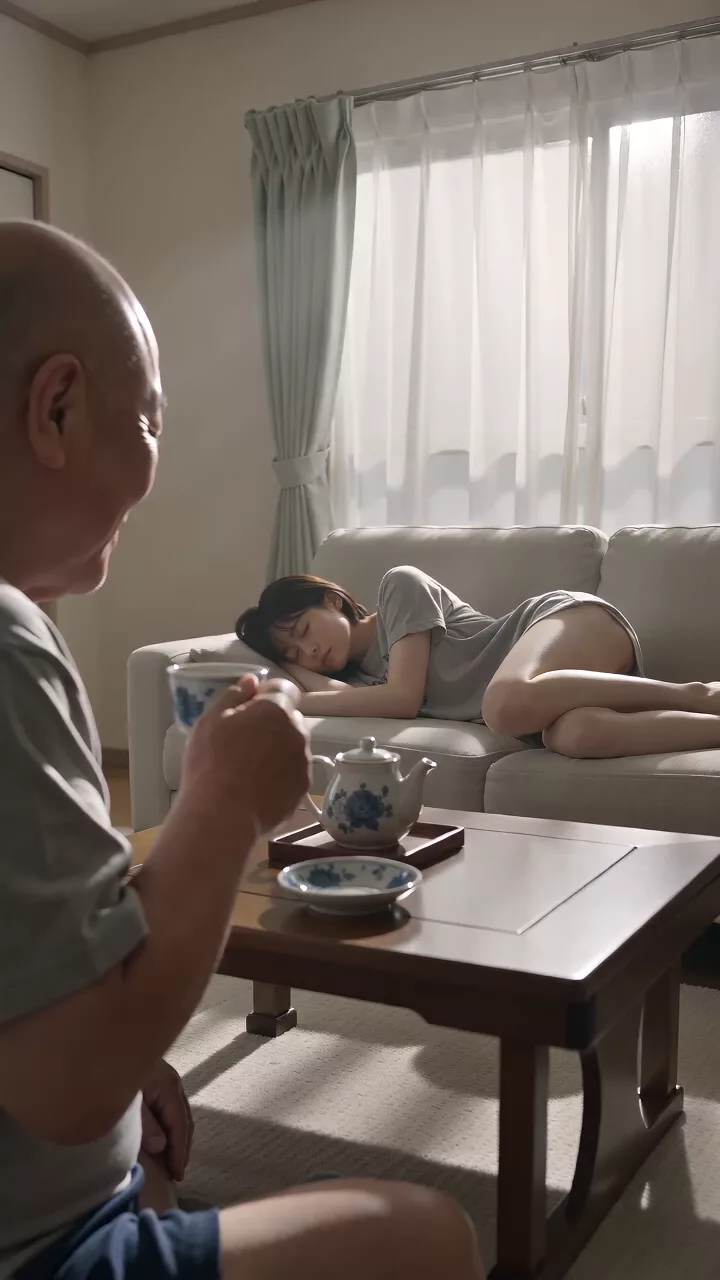 【AIエロ動画】じーさん余生を楽しむ⑤（ラッキースケベ）