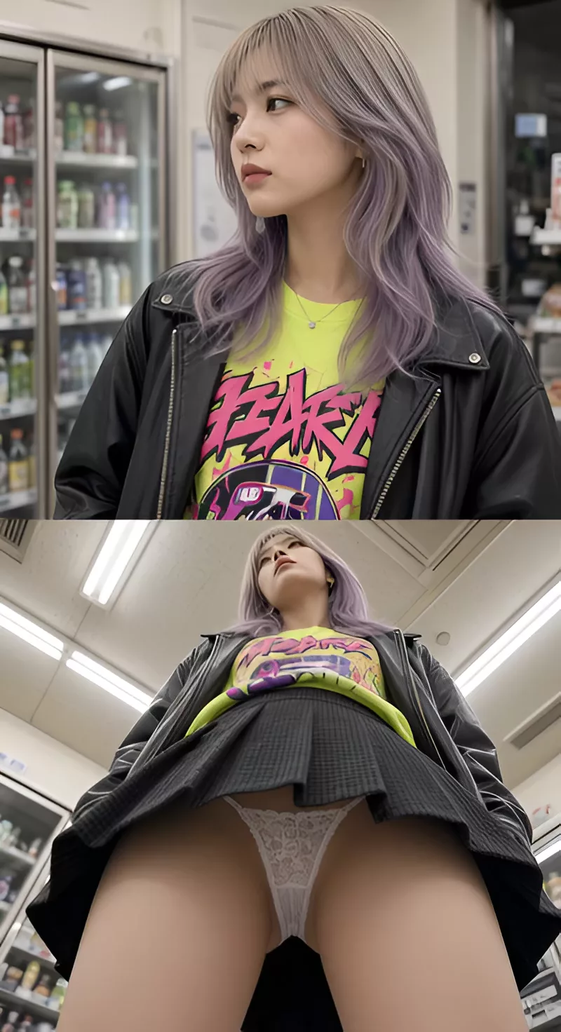盗撮風二画面パンチラからのどアップ2 のサムネイル