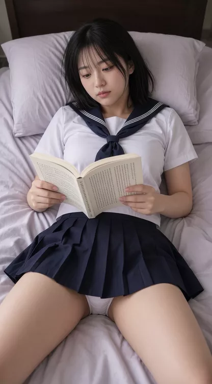 ベッドで読書 のサムネイル